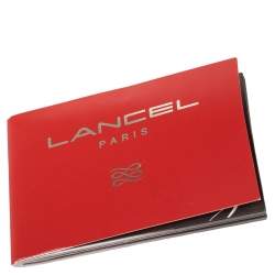 Pre Owned Lancel White/Orange Leather Premiere Flirt Bucket Bag