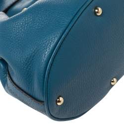 Pre Owned Lancel Blue Leather Premier Flirt Bucket Bag