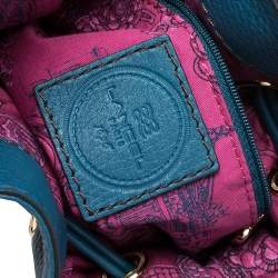 Pre Owned Lancel Blue Leather Premier Flirt Bucket Bag