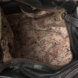 Lancel Black Leather Front Pocket Hobo