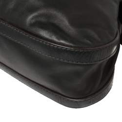 Lancel Black Leather Front Pocket Hobo