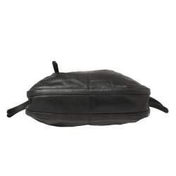 Lancel Black Leather Front Pocket Hobo