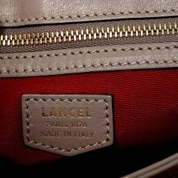 Pre Owned Lancel Mauve/Black Leather Bold Flap Crossbody Bag