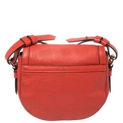 Lancel Red Leather Crossbody Bag