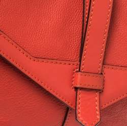 Lancel Red Leather Crossbody Bag
