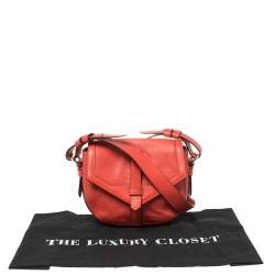 Lancel Red Leather Crossbody Bag