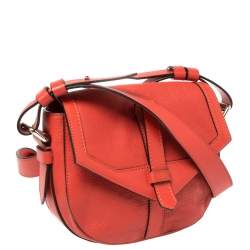 Lancel Red Leather Crossbody Bag