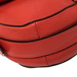 Lancel Red Leather Crossbody Bag
