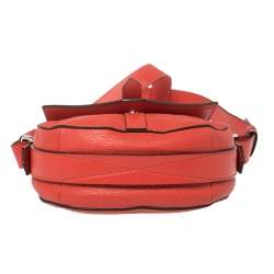 Lancel Red Leather Crossbody Bag