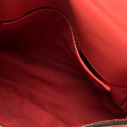 Lancel Red Leather Crossbody Bag