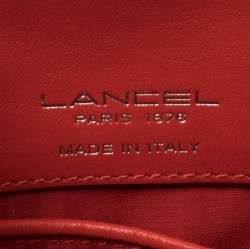 Lancel Red Leather Crossbody Bag