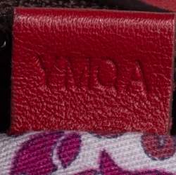 Lancel Red Pleated Leather Shoulder Bag
