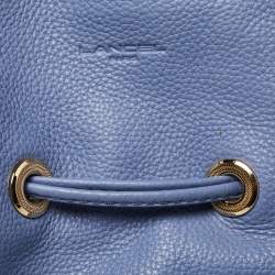 Pre Owned Lancel Lavender Leather Premiere Flirt Bucket Bag