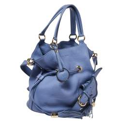 Pre Owned Lancel Lavender Leather Premiere Flirt Bucket Bag