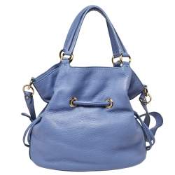 Pre Owned Lancel Lavender Leather Premiere Flirt Bucket Bag