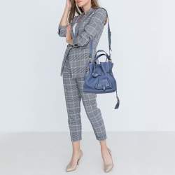 Pre Owned Lancel Lavender Leather Premiere Flirt Bucket Bag