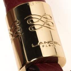 Lancel Red Leather French Flair Hobo