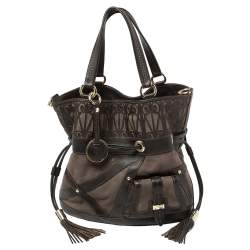 Lancel Brown Leather and Suede Limited Edition 219/300 Flirt Hobo
