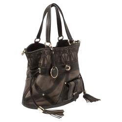 Lancel Brown Leather and Suede Limited Edition 219/300 Flirt Hobo