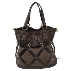 Lancel Brown Leather and Suede Limited Edition 219/300 Flirt Hobo