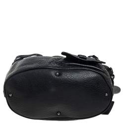 Pre Owned Lancel Black Pebbled Leather Premiere Flirt Bucket Bag