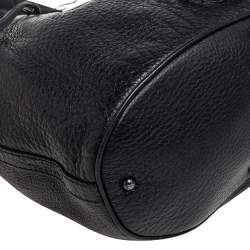 Pre Owned Lancel Black Pebbled Leather Premiere Flirt Bucket Bag