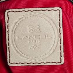 Pre Owned Lancel Cream Pebbled Leather Premiere Flirt Bucket Bag