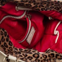Pre Owned Lancel Cream Pebbled Leather Premiere Flirt Bucket Bag