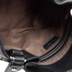 Lancel Black Leather Bucket Hobo