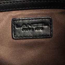 Lancel Black Leather Bucket Hobo
