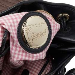 Pre Owned Lancel Brown/Black Suede And Leather Premier Flirt Bucket Shoulder Bag