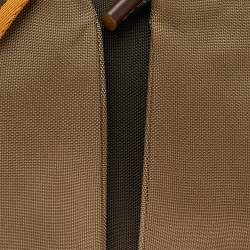 Pre Owned Lancel Brown Fabric Pocket Messenger