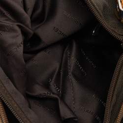 Pre Owned Lancel Brown Fabric Pocket Messenger