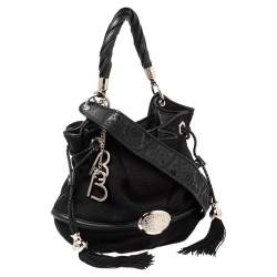 Pre Owned Lancel Black Fabric and Leather Le Brigitte Bardot Hobo
