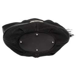 Pre Owned Lancel Black Fabric and Leather Le Brigitte Bardot Hobo
