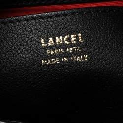 Lancel Black Grained Leather Small Charlie De Lancel Top Handle Bag