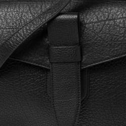 Lancel Black Grained Leather Small Charlie De Lancel Top Handle Bag