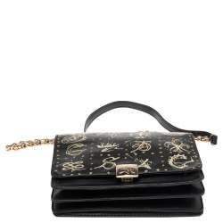 Pre Owned Lancel Black Leather Dalidol Shoulder Bag