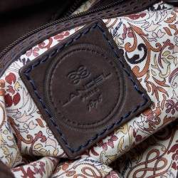 Pre Owned Lancel Dark Brown Leather Hobo