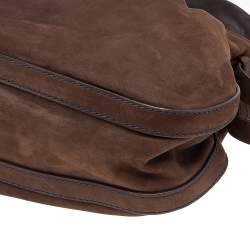 Pre Owned Lancel Dark Brown Leather Hobo