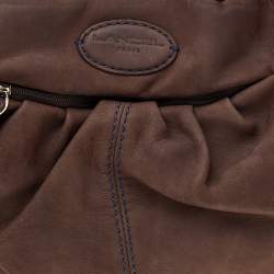 Pre Owned Lancel Dark Brown Leather Hobo