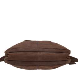 Pre Owned Lancel Dark Brown Leather Hobo