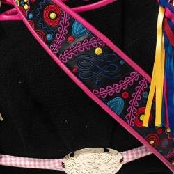 Pre Owned Lancel Multicolor Fabric And Leather Collectible Edition 753 of 888 Bardot Bucket Bag