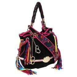 Pre Owned Lancel Multicolor Fabric And Leather Collectible Edition 753 of 888 Bardot Bucket Bag