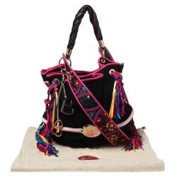 Pre Owned Lancel Multicolor Fabric And Leather Collectible Edition 753 of 888 Bardot Bucket Bag