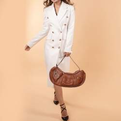Lancel Brown leather Multipocket Shoulder Bag