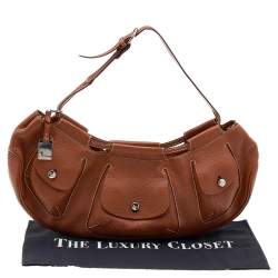 Lancel Brown leather Multipocket Shoulder Bag