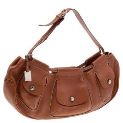 Lancel Brown leather Multipocket Shoulder Bag