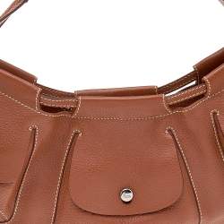 Lancel Brown leather Multipocket Shoulder Bag