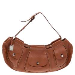Lancel Brown leather Multipocket Shoulder Bag
